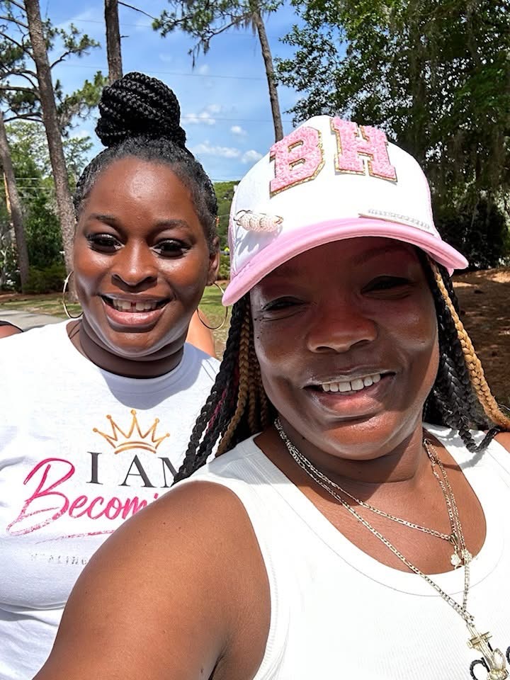 Walk and Heal participants sharing a joyful moment